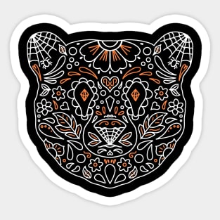 Sugar Skull Bear Sticker